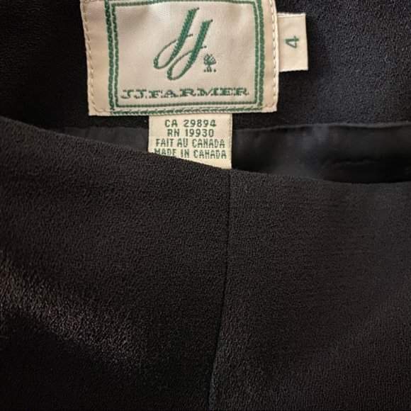 VINTAGE 80’s JJ FARMER Wool Crêpe Pencil Skirt 4 - Picture 4 of 4